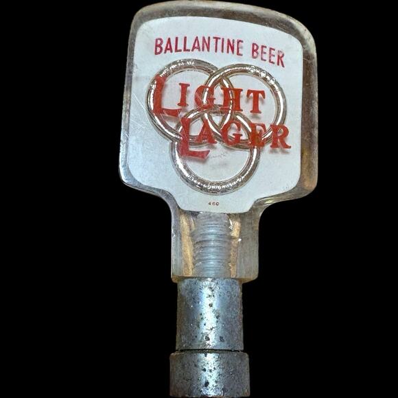 Vintage Ballantine Beer Tap Handle Light Lager Acrylic Knob 1950s–60s - Picture 2 of 4